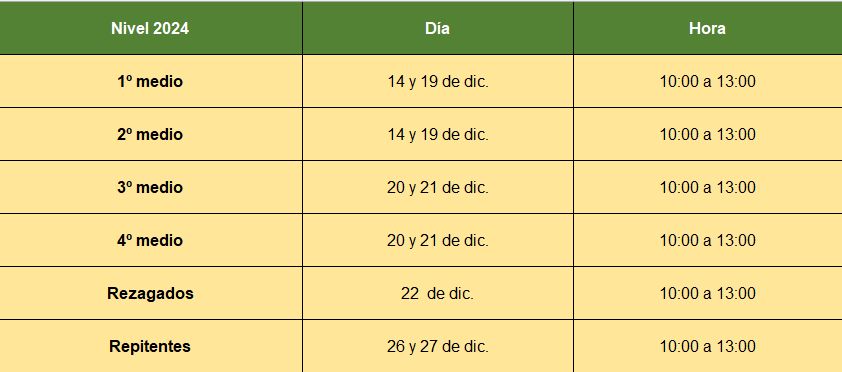 CALENDARIOMATRICULAS